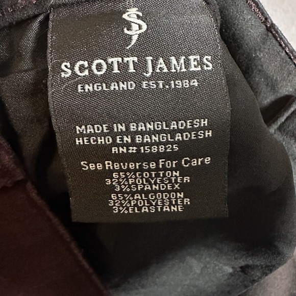 Scott‎ James Mens Slim Fit Jeans 34x32 Purple Wine Stretch Casual - Picture 5 of 10